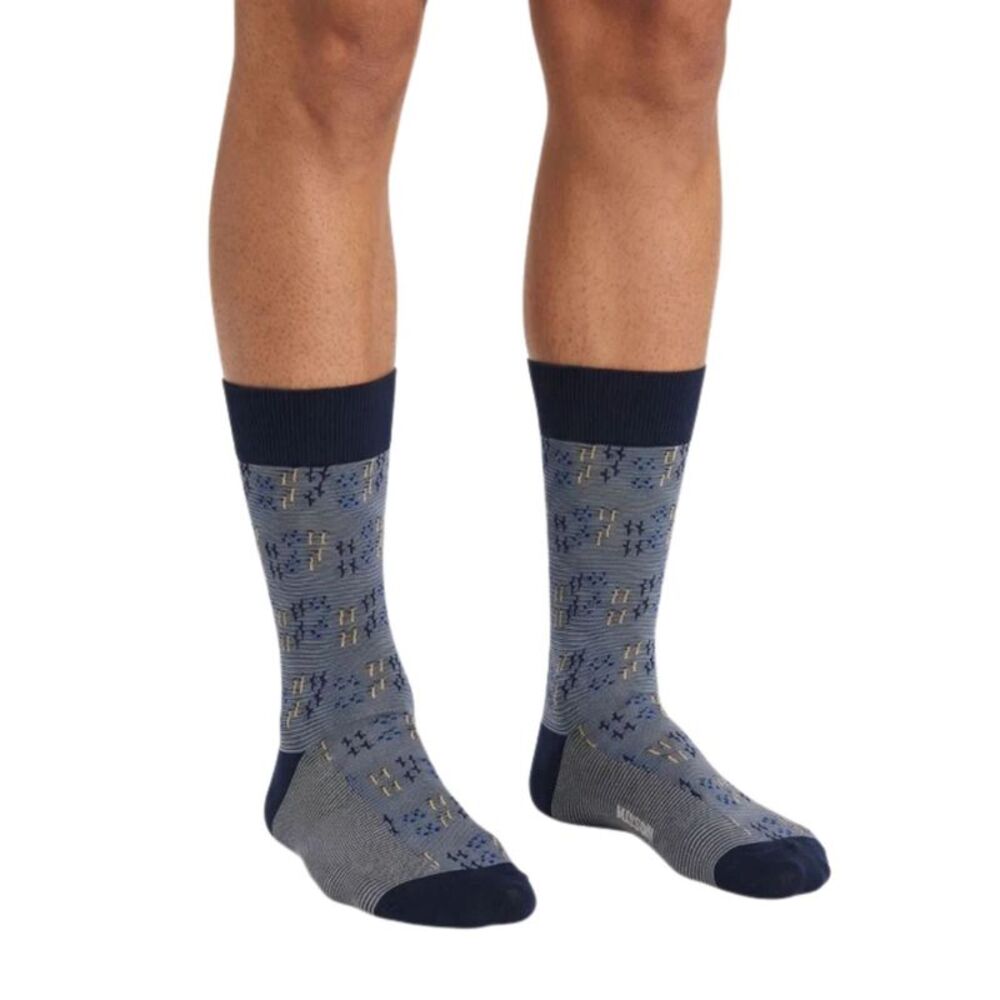 Missoni Blue Mens Neat Design Crew Socks-M
